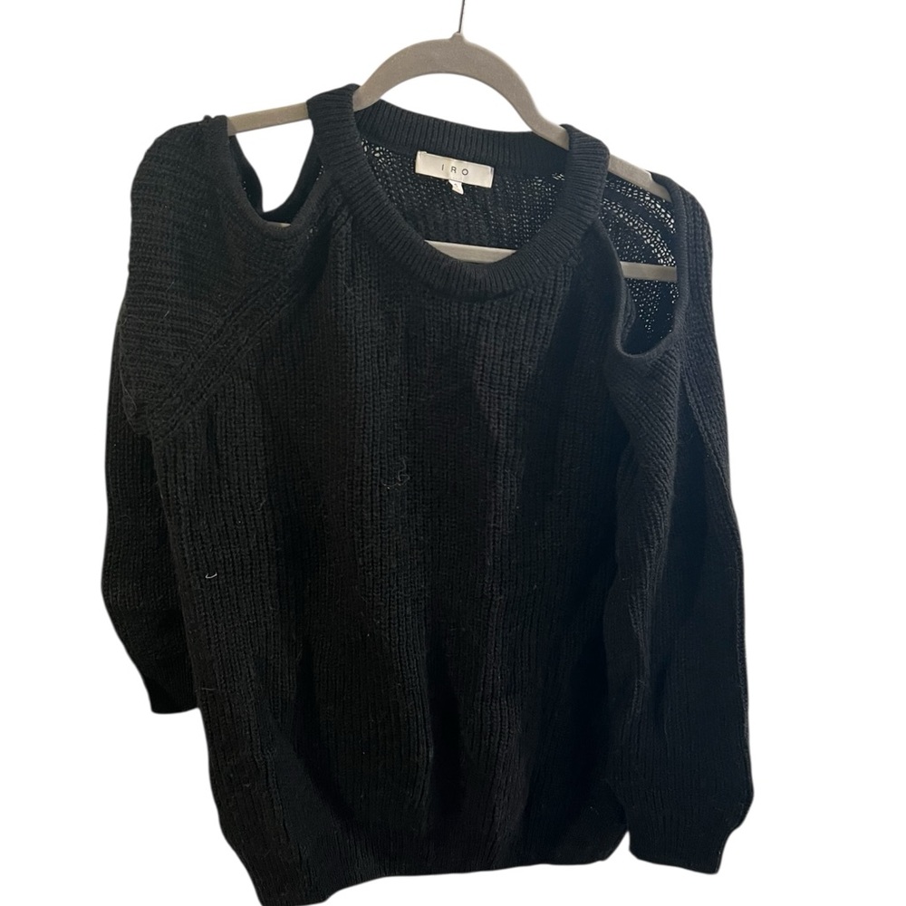 IRO Black Off-Shoulder Sweater